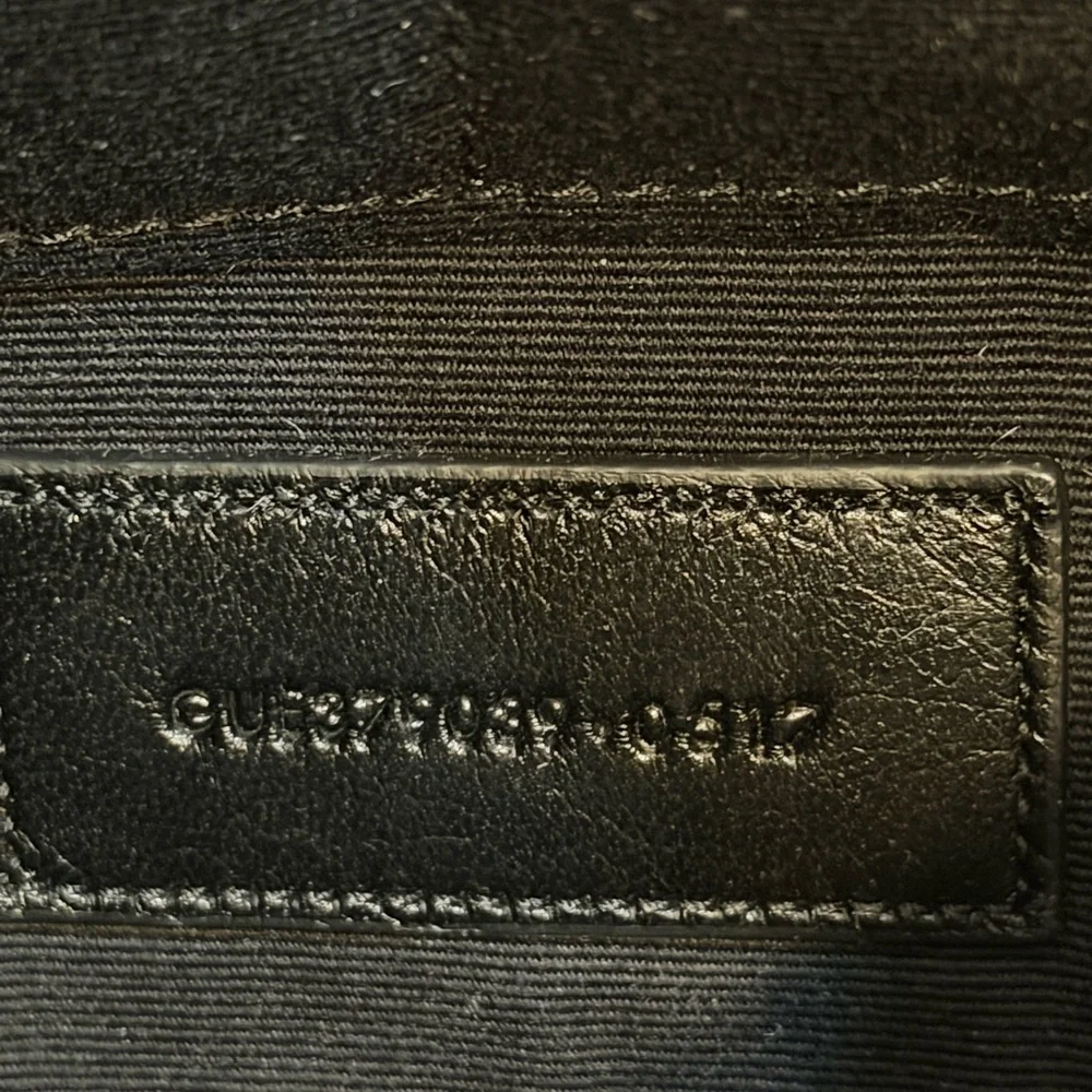 Saint Laurent YSL Monogram Quilted Leather Wristlet Clutch Black - Picture 4 of 7